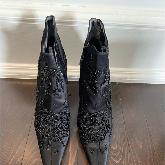 Beaded Satin Booties - Picture 3 of 8